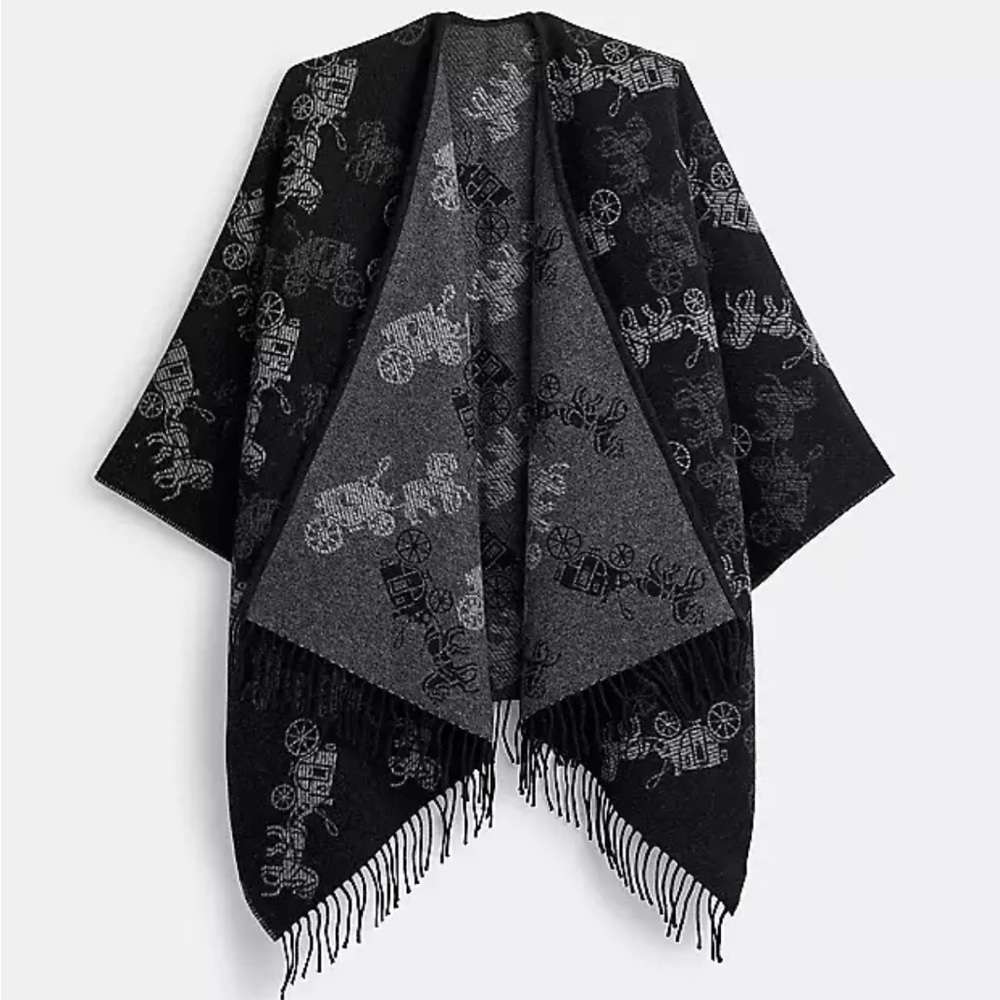 Coach reversible poncho